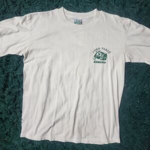 Vintage Coed Naked Banking Graphic Tee White Funny Money Humor Shirt XL